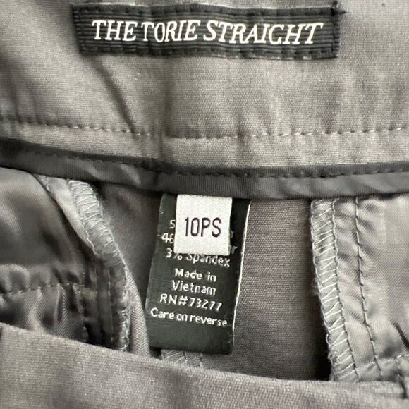 The Torie Straight Women Dark Gray Ankle Pant Size 10PS - Picture 7 of 9